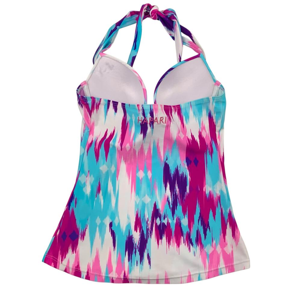 Hapari Tankini Swim Top Halter Neck Colorful Underwire Women's 0 2 XS - Picture 6 of 10